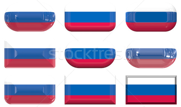 nine glass buttons of the Flag of the Russain Federation Stock photo © clearviewstock