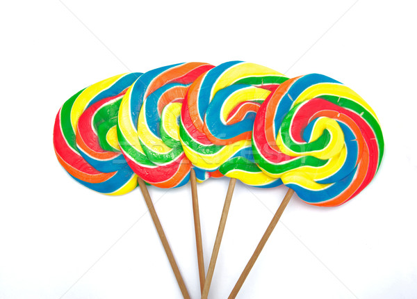 four lollipops on white background Stock photo © clearviewstock