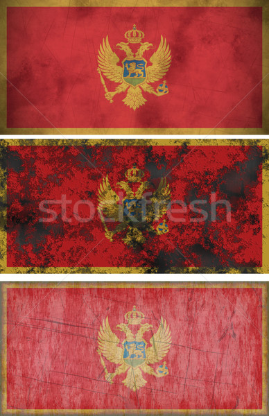 Flagge Montenegro groß Bild Stock foto © clearviewstock