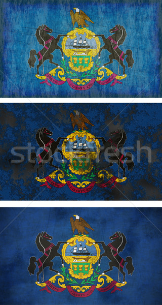 Zászló Pennsylvania nagyszerű kép háttér koszos Stock fotó © clearviewstock