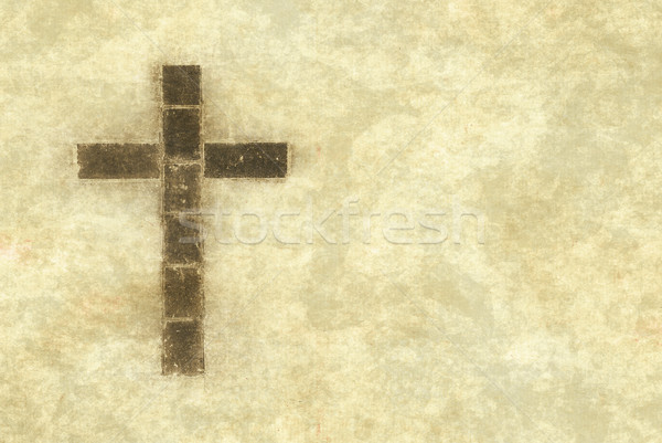 christian cross on parchment Stock photo © clearviewstock