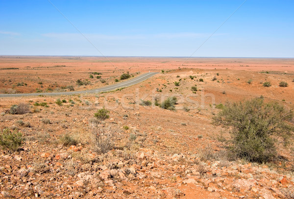 Wüste Landschaft Straße schönen heißen trocken Stock foto © clearviewstock