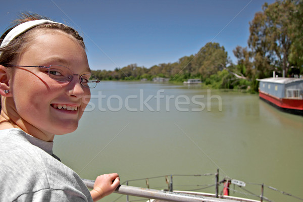 girl on boat Stock photo © clearviewstock