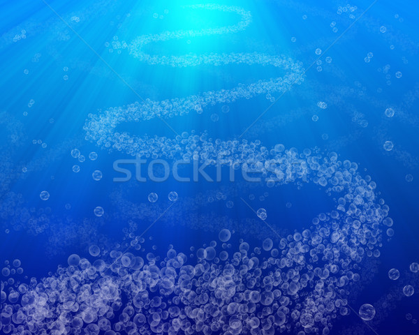 Vízalatti jelenet nagy buborékok emelkedő tenger Stock fotó © clearviewstock