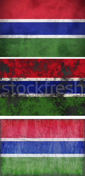 Flagge Gambia groß Bild Stock foto © clearviewstock