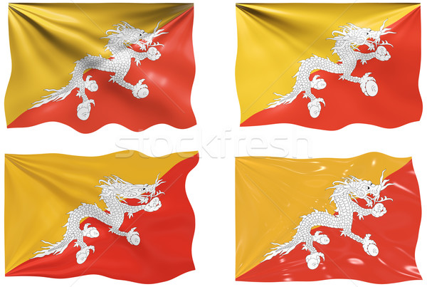 Vlag Bhutan groot afbeelding Stockfoto © clearviewstock