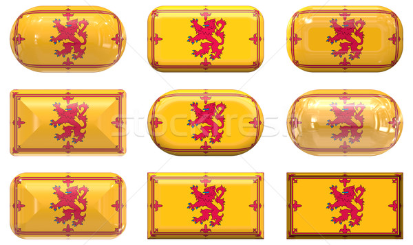 nine glass buttons of the Flag of Scotland Stock photo © clearviewstock