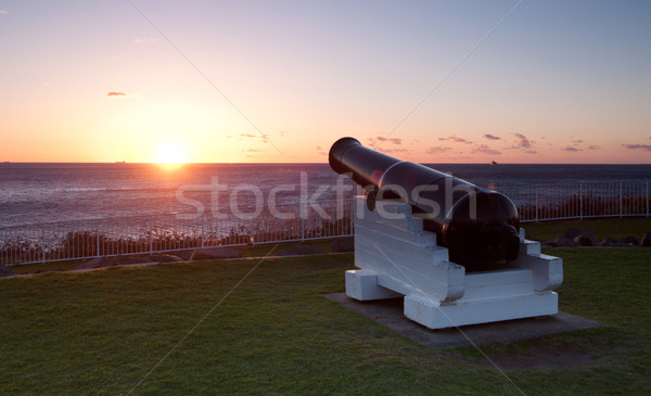 ocean sunrise and cannons at wollongong Stock photo © clearviewstock