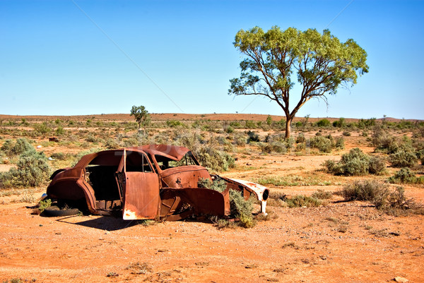 Oude auto woestijn weg hot technologie zomer Stockfoto © clearviewstock