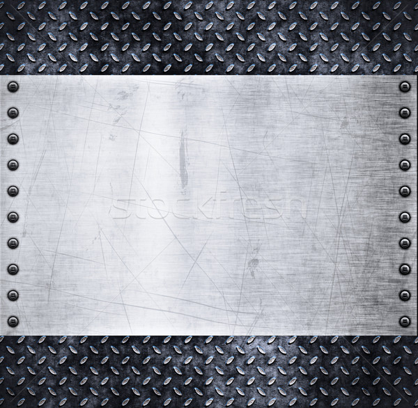 Vecchio metal texture sporca diamante piatto Foto d'archivio © clearviewstock