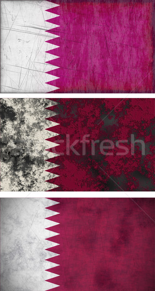 Bandera Katar imagen fondo sucia Foto stock © clearviewstock