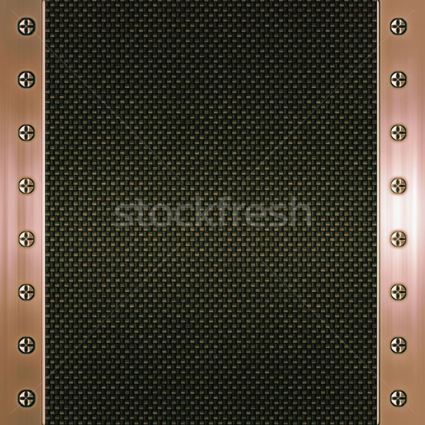Carbono fibra cobre imagem metal quadro Foto stock © clearviewstock