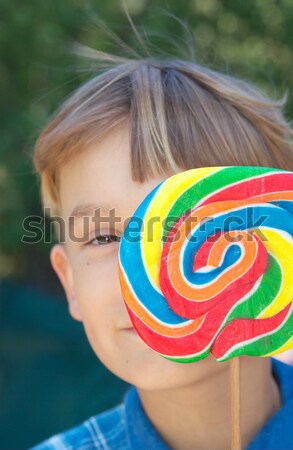 Tiener lolly tienermeisje groot meisje kind Stockfoto © clearviewstock