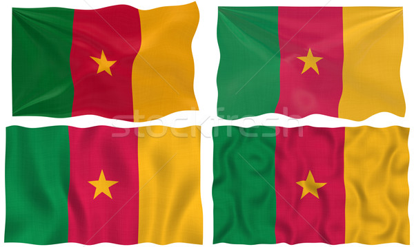 Quatro bandeiras Camarões bandeira ilustrações Foto stock © clearviewstock