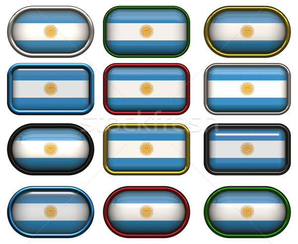 Zwölf Tasten Flagge Argentinien Stock foto © clearviewstock