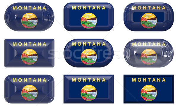 [[stock_photo]]: Neuf · verre · boutons · pavillon · Montana