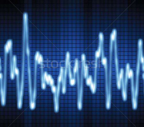 Audio unda sonora imagine albastru muzică tehnologie Imagine de stoc © clearviewstock