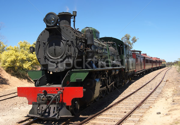 steam train crossing lines Stock photo © clearviewstock