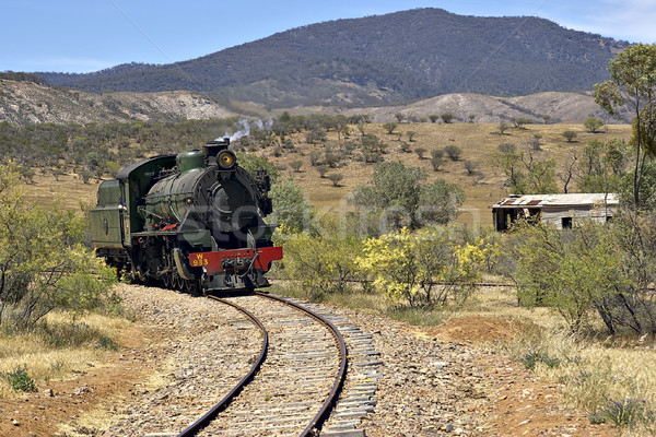 蒸汽 火車 周圍 角落 商業照片 © clearviewstock