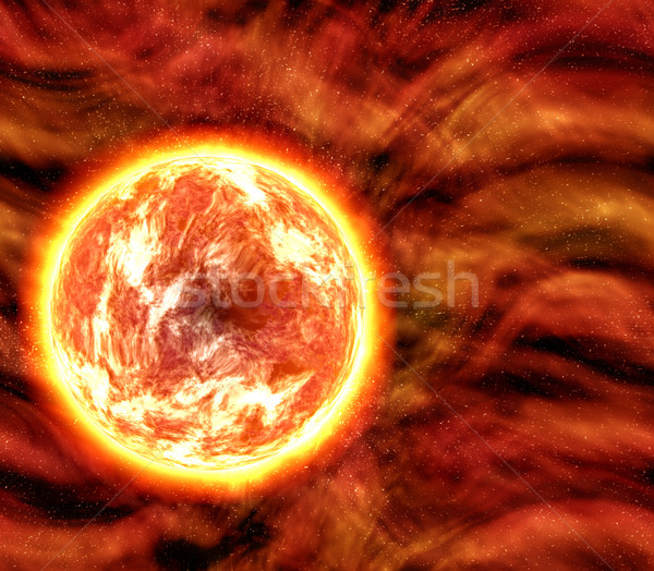 Słońce lawa planety obraz przestrzeni Zdjęcia stock © clearviewstock
