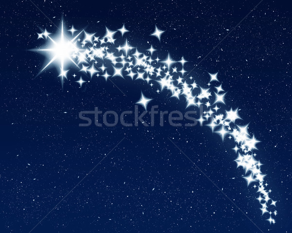 Navidad estrella fugaz imagen disparo estrellas Foto stock © clearviewstock