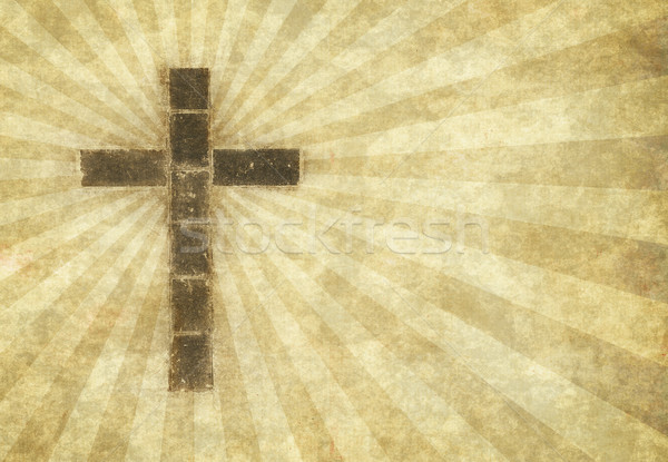 Christelijke kruis perkament groot afbeelding papier Stockfoto © clearviewstock