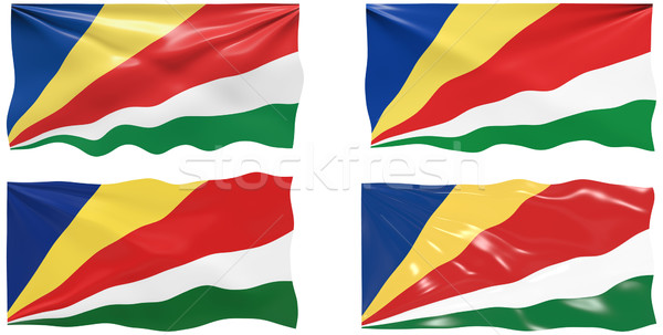 Vlag Seychellen groot afbeelding Stockfoto © clearviewstock