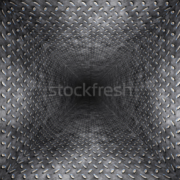 diamond plate metal tunnel Stock photo © clearviewstock
