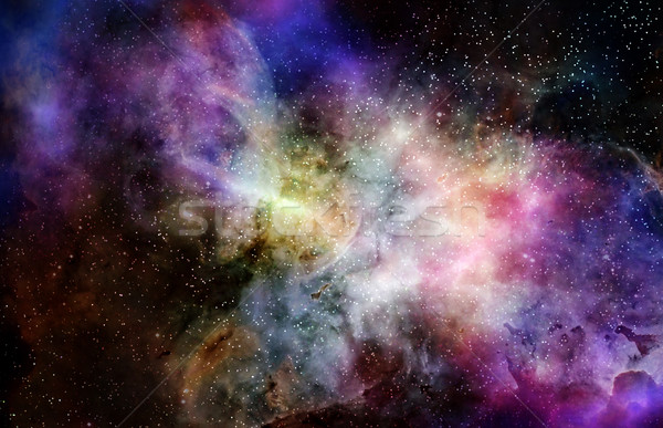 Mgławica gazu Chmura głęboko przestrzeń kosmiczna ilustracja Zdjęcia stock © clearviewstock