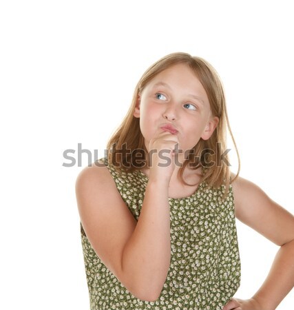 Junge Mädchen ratlos Kind jungen Teenager weiblichen Stock foto © clearviewstock