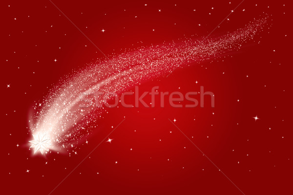 Sternschnuppe groß Illustration Sternenhimmel Nacht Weihnachten Stock foto © clearviewstock