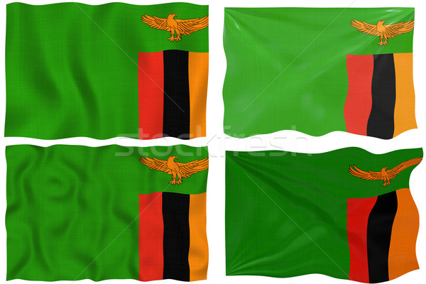 Banderą Zambia obraz Zdjęcia stock © clearviewstock
