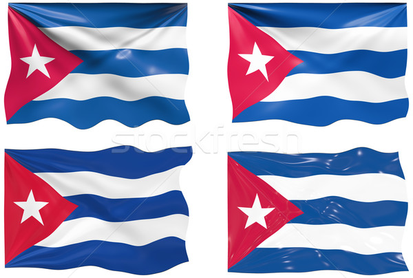 Bayrak Küba muhteşem görüntü Stok fotoğraf © clearviewstock