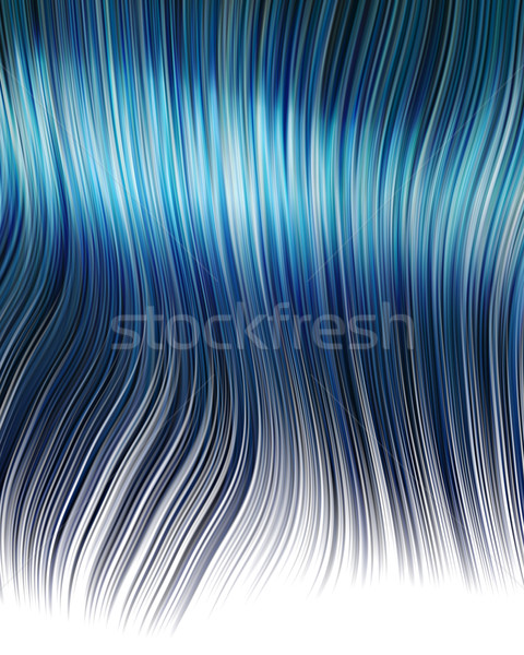 Anime niebieski włosy obraz cartoon stylu Zdjęcia stock © clearviewstock