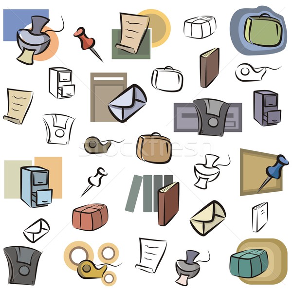 Vector Icon Series. Office Objects. Stock photo © clipart_design