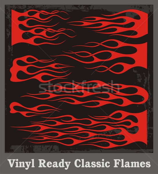 Vinyl bereit Vektor Flammen Stil Stock foto © clipart_design