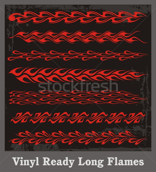 Vinyl bereit lange Flammen Vektor Grafiken Stock foto © clipart_design