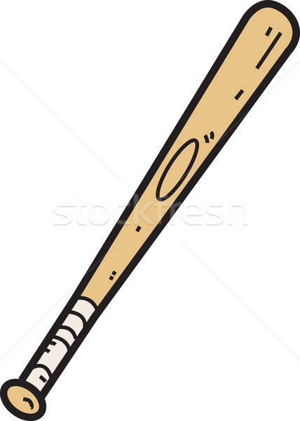 Stock photo: Wooden Baseball Bat