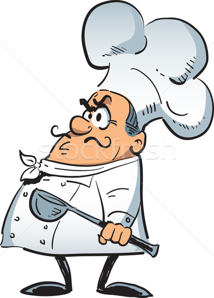 Colère chef Homme louche [[stock_photo]] © ClipArtMascots
