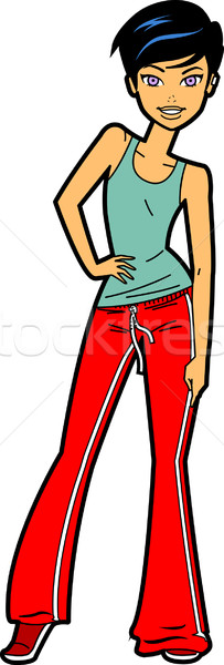 Pretty Teen In Workout Clothes Stock photo © ClipArtMascots