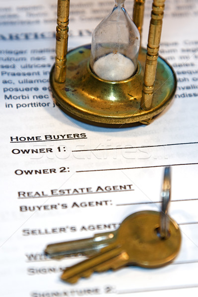 Contract of Home Sale Stock photo © cmcderm1