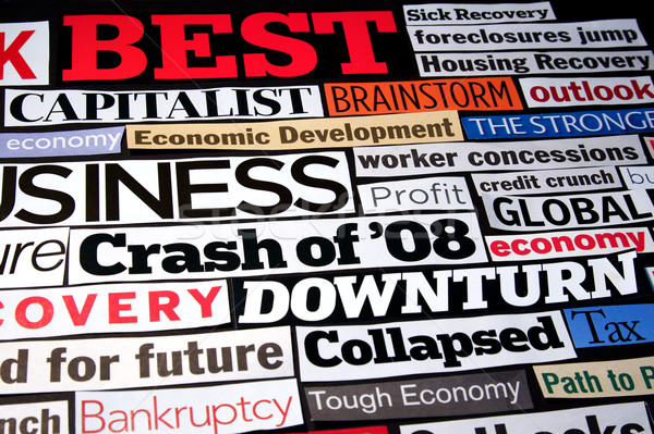 Gazdasági főcímek újság magazin recesszió gyógyulás Stock fotó © cmcderm1