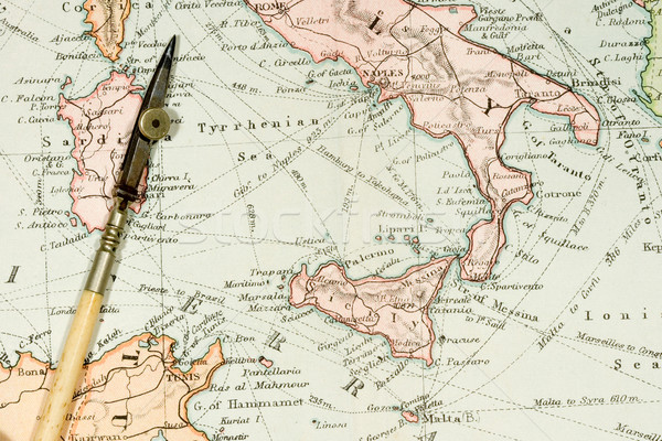 Antika harita bağbozumu ticaret Stok fotoğraf © cmcderm1