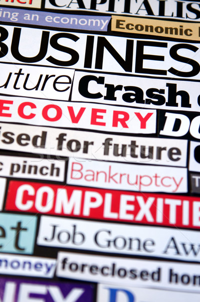 Stockfoto: Economisch · krant · magazine · recessie · genezing