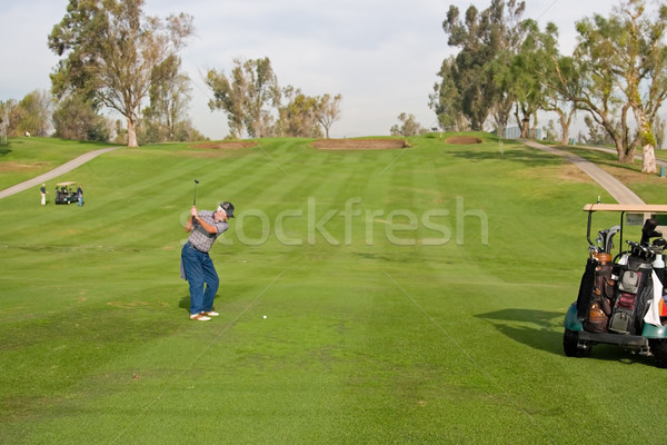 Campo da golf azione golfista golf paese club Foto d'archivio © cmcderm1