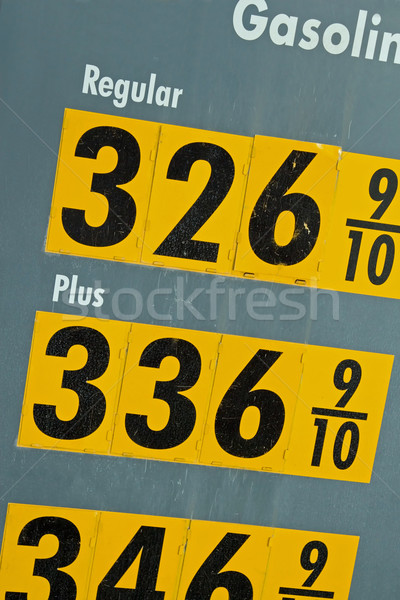 Alto preço gasolina assinar tempo preços Foto stock © cmcderm1