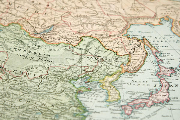 Vintage mapa tabla Europa Asia historia Foto stock © cmcderm1