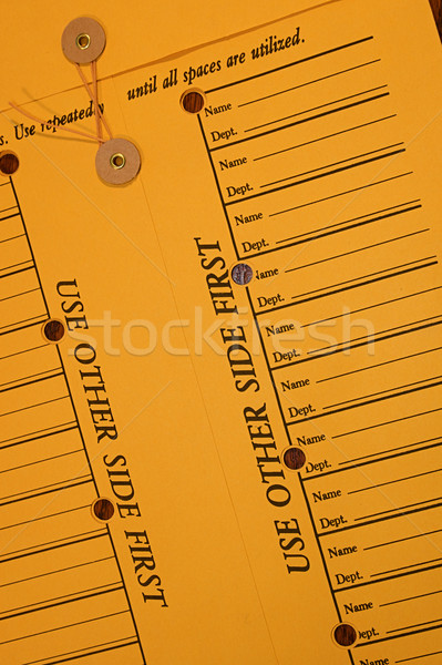 Memo boríték fonal iroda mappa citromsárga Stock fotó © cmcderm1
