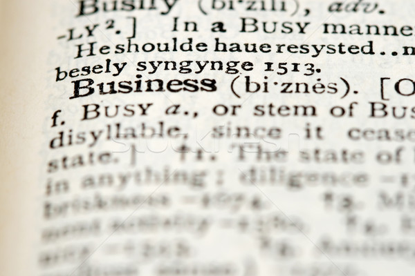 Dicţionar definitie afaceri cuvant ortografie hârtie Imagine de stoc © cmcderm1