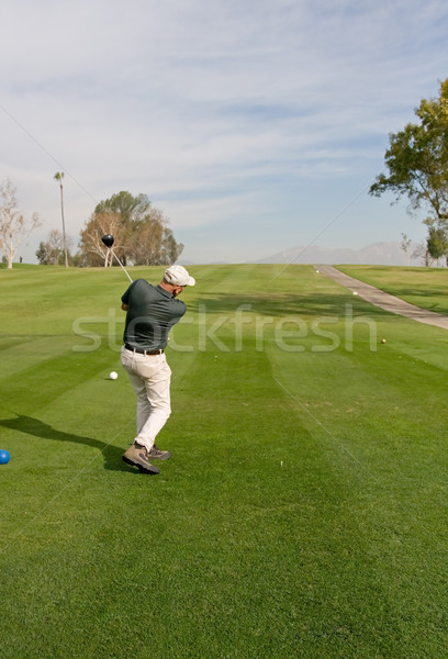 Campo da golf azione golfista golf paese club Foto d'archivio © cmcderm1